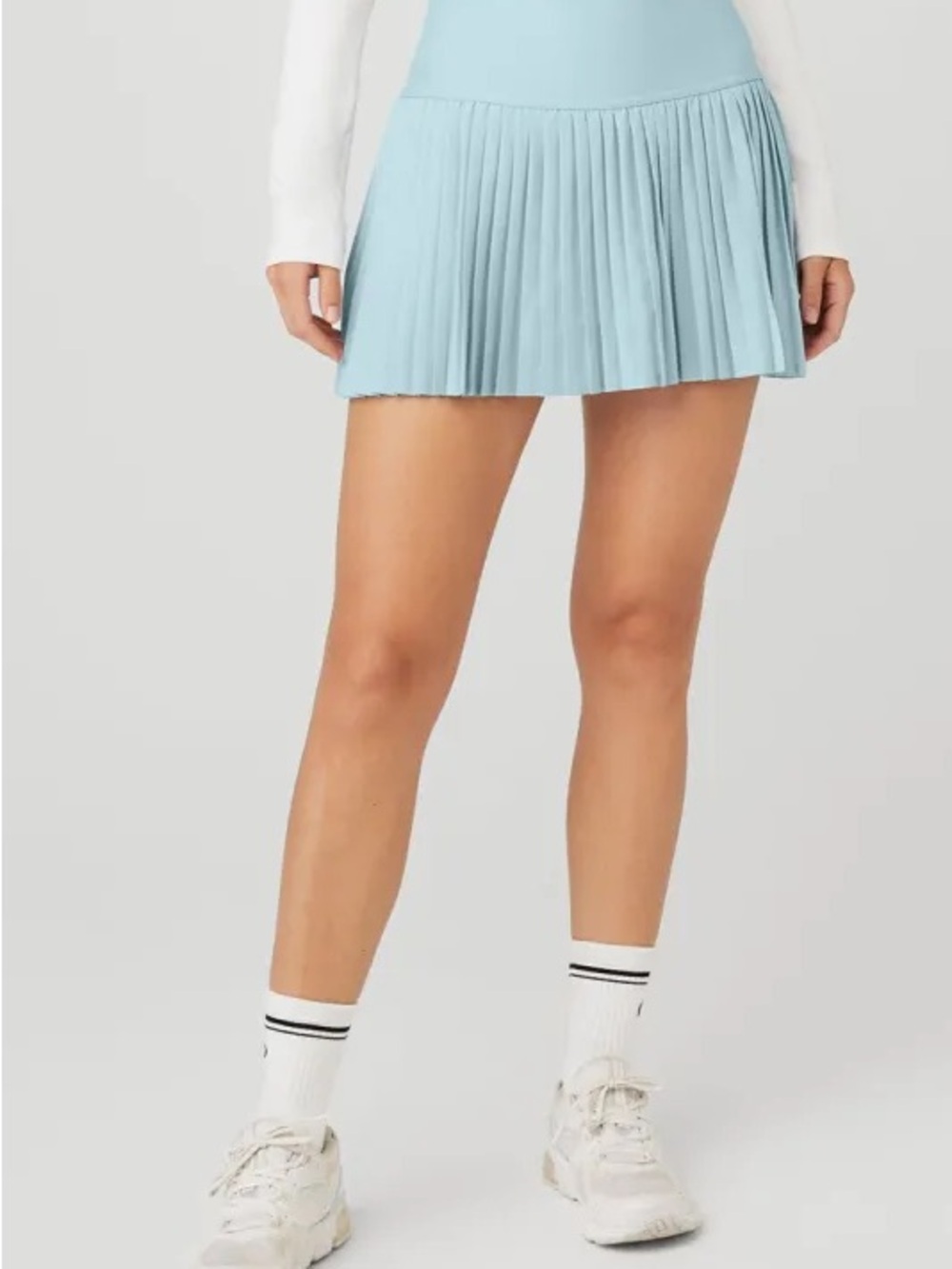 ALO Yoga Light Blue Grand Slam Pleated Tennis Skirt XS NWT